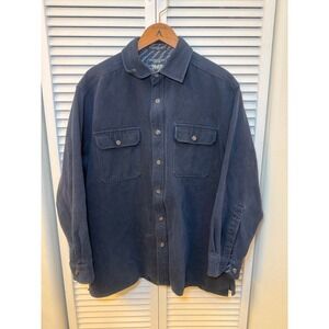 Levi Strauss & Co Mens Navy Blue Cotton Lined Shirt Jacket Shacket Large L